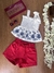 Shorts Infantil Menina em Moletom VERMELHO - Momi - Looks Babilice