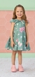 Vestido Infantil Verde Borboletas com Lação - Mon Sucré - comprar online