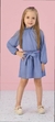 Vestido Infantil Manga Longa - Gola Rolê - Cinto- Mon Sucré - comprar online