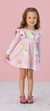 Vestido Infantil Lilás Docinhos Manga Curta Babado - Mon Sucré - comprar online