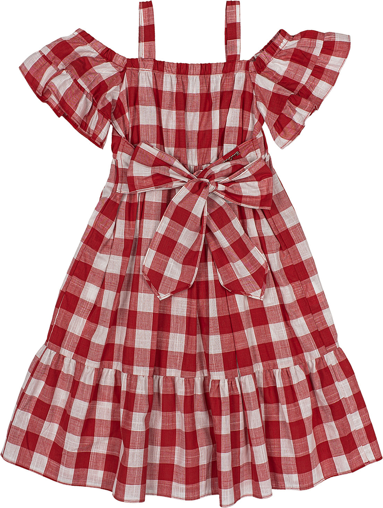 Vestido Infantil Xadrez Vermelho - Little Closet