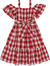 Vestido Infantil Alongado XADREZ VERMELHO - Momi - comprar online