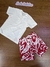 Conjunto Infantil Menino com Bermuda FOLHAGENS VERMELHO E BRANCO - Bugbee