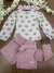 Conjunto Infantil Short Rosa e Blusa Manga Longa Estampa - Kukie- (Ref. 72215)