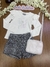 Conjunto Infantil Blusa Manga Longa e Short + Bolsa - Kukie - (Ref. 71643)