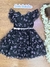 Vestido Infantil Preto Manga Babadinho e Cinto - Petit Cherie