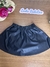 Saia Preto Tecido Fake Leather Couro Ecológico- Animê- (Ref N3591)