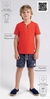 Conjunto Infantil Menino Blusa Vermelho Manga Curta e Bermuda - Bugbee - 13809 - comprar online