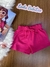 Short Infantil Malha Pink Magenta com Strass- Momi H5626