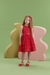 Vestido de Festa Infantil VERMELHO em Tule e Bordados - Petit Cherie - Looks Babilice