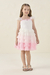 Vestido de Festa Infantil Luxo Branco Petit Cherie Barrado Rosa Degradê Louise - PETIT CHERIE 25146 - comprar online