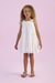 Vestido Infantil Tule Branco Alças Strass - Petit Cherie -25566 - comprar online