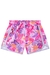 Shorts em Nylon Infantil FOLHAGENS ROSA - Kukie - comprar online