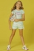 Conjunto Infantil Menina AZUL com Shorts LOVERS CLUB - Kukie - Looks Babilice