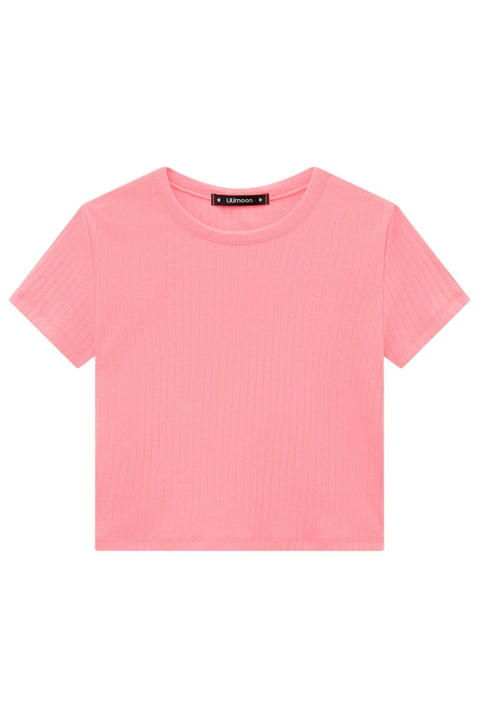 Blusa Cropped Juvenil ROSA - Lilimoon - Looks Babilice