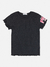 Blusa Infantil Menina Mangas Curtas PRETO - Momi - comprar online