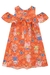 Vestido Infantil LARANJA com Abertura nos Ombros BICHINHOS - Kukie - comprar online