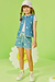 Imagem do Colete Jeans Infantil Menina com FLORES - Kukie