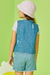 Colete Jeans Infantil Menina com FLORES - Kukie - loja online