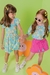 Vestido Infantil AZUL Mangas Curtas ABACAXI - Kukie - loja online