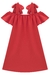 Vestido Infantil VERMELHO Mangas Curtas URSINHA DE LAÇO - Kukie na internet