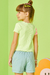 Blusa Infantil de Mangas Curtas Bicolor com Recortes ROSA E AMARELO com FRUFRU - Kukie - Looks Babilice