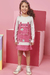 Vestido Infantil Pink e Cinza Make Fun - Kukie - comprar online