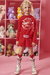 Conjunto Infantil Menina com Blusão e Shorts VERMELHO - Kukie - loja online