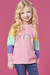 Imagem do Blusão Infantil Menina em Tricô ARCO-IRIS - Kukie