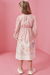 Vestido Infantil Rosa Longuete Estampas de Neve - Kukie na internet