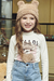 Gorro Infantil Menina em Pelo Carneirinho URSO TOFFEE - Kukie - Looks Babilice