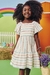 Imagem do Vestido Infantil OFF WHITE em Tricoline LISTRAS COLORIDAS - Kukie