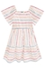 Vestido Infantil OFF WHITE em Tricoline LISTRAS COLORIDAS - Kukie - comprar online