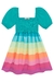 Vestido Infantil Mangas Bufantes ARCO ÍRIS - Kukie - comprar online