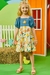 Vestido Infantil com Jeans FRUTINHAS TROPICAIS - Kukie - Looks Babilice