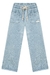 Calça Jeans WIDE LEG Infantil Menina AZUL CLARO - Kukie - comprar online