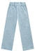 Calça Jeans WIDE LEG Infantil Menina AZUL CLARO - Kukie na internet
