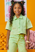 Camisa Infantil Boxy Verde - Kukie - loja online
