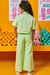 Calça WIDE LEG Infantil em Sarja com Destroyer VERDE - Kukie - loja online