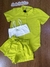 Conjunto / Trio Juvenil com Camisa e Top VERDE NEON - Lilimoon