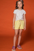 Blusa Infantil Menina Mangas Curtas LOVELY OFF WHITE - Kukie - loja online