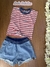 Conjunto Curto Juvenil com Regata e Shorts Jeans LISTRAS - Lilimoon