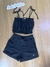 Conjunto Juvenil Menina com Cropped e Shorts PRETO - Lilimoon