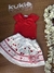 Conjunto Infantil Menina com Saia CEREJAS VERMELHO - Kukie