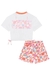 Trijunto Infantil Menina com Top e Shorts FLORES E QUADRINHOS - Kukie na internet