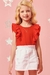 Blusa Infantil Menina VERMELHO com LAISE - Kukie - Looks Babilice