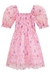 Vestido Infantil ROSA em Tule FLORIDO - Kukie - Looks Babilice