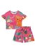 Conjunto Infantil Curto ROSA Menina com Shorts ANIMAIS DA FLORESTA - Kukie - comprar online