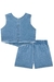 Conjunto Infantil Menina em Jeans com Cropped STRASS - Kukie na internet
