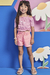 Shorts Infantil Menina em Sarja ROSA - Kukie na internet